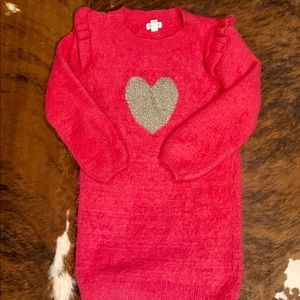 Girls Cat & Jack sweater dress size 10/12 pink